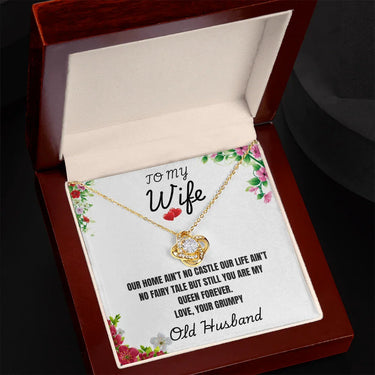 To My Wife - Love Knot Necklace - Gift Set - SLDDL0097 - Sunshine Letters Co